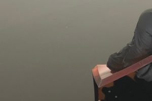 Note the angle of squeegee.